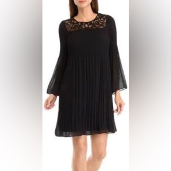 Emma & Michele Lace Pleated Dress XL/16 - Picture 1 of 8